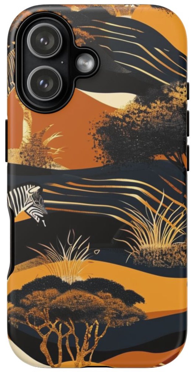 Abstract Afrikaans Savanne Zebra Patroon – Telefoonhoesje Geschikt voor iPhone 17