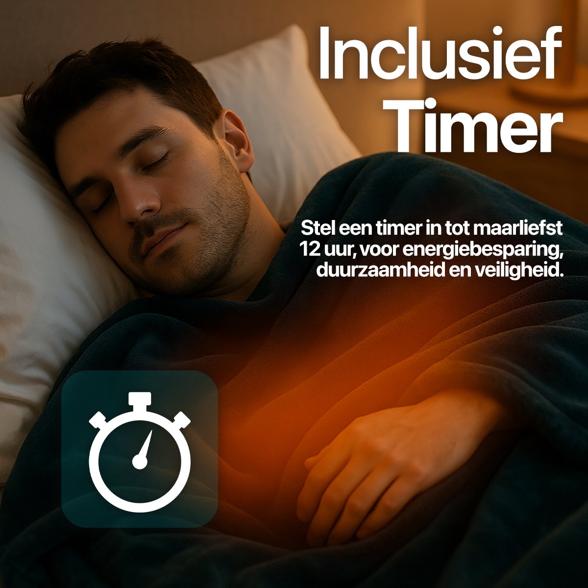 Afbeelding 3 van KRAFT Elektrische Deken XL - Warmtedeken - 180 x 130 cm -