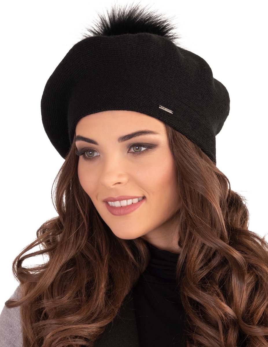 Vivisence Dames Winter Baret En Sjaal Set - Wolmix Met Wol En Acryl Met Pompon Van Imitatiebont - Zacht Comfort Voor Koude Dagen Elegant Bij Alledaagse En Chique Outfits Afmetingen Sjaal 166 X 29 Cm - Zwart — cadeau in Mode & Accessoires - foto 2