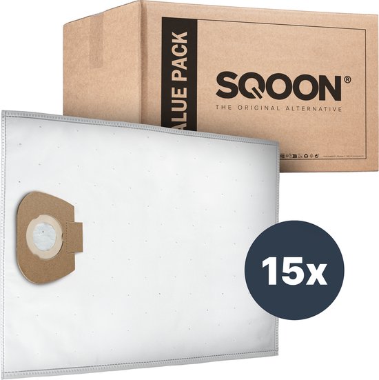 SQOON® Stofzuigerzakken Geschikt voor Nilfisk Alto / WAP / KEW AERO 20/25 Makita VC2010 / VC2512 / VC3011 - 15 Stuks