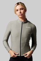 Acelera Fietsshirt Lange Mouwen Grijs - Lined - Wielershirt - Fietskleding - Dames - Warm Fietsshirt Lange Mouwen - Maat 3XL