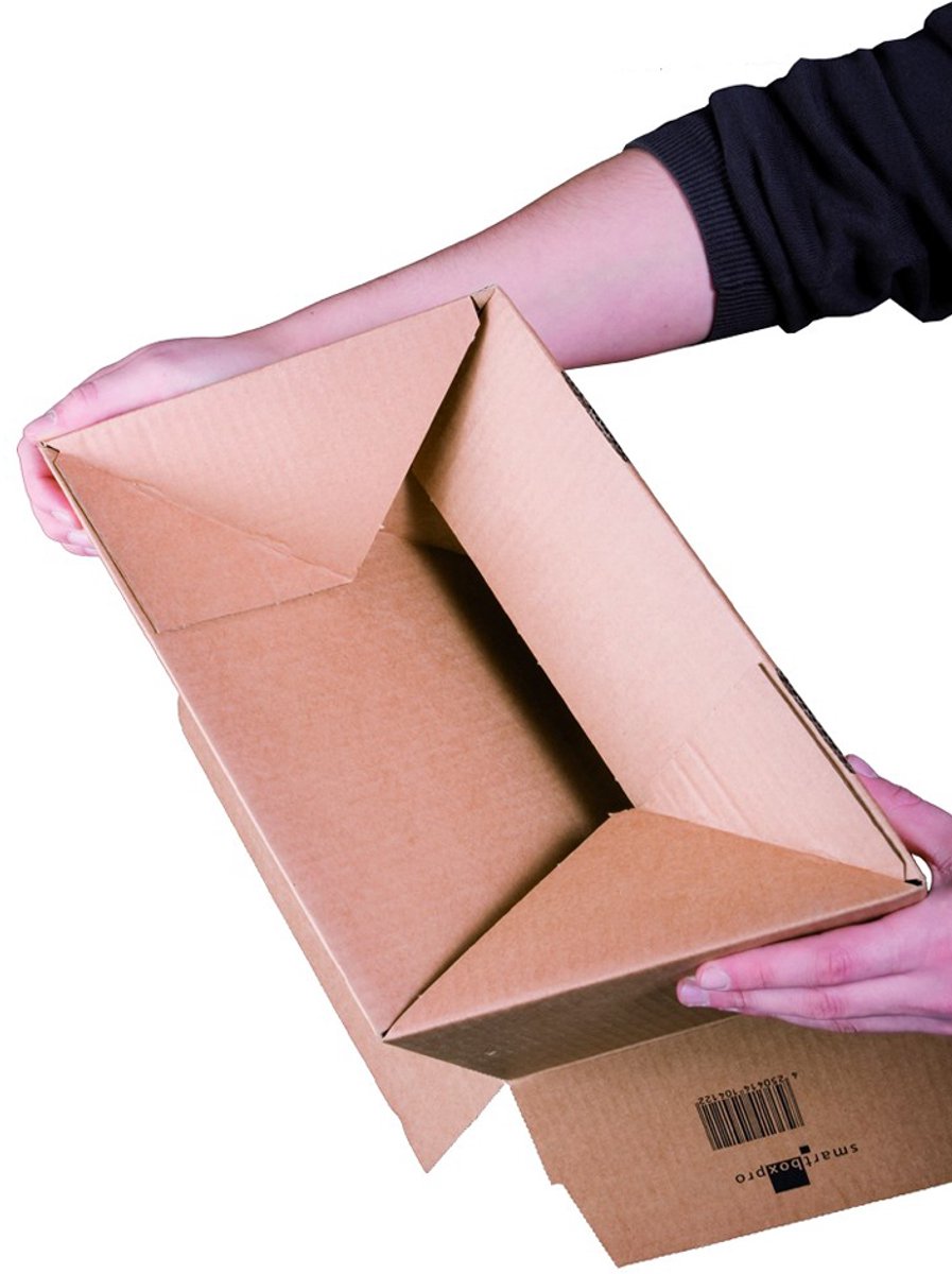 SMARTBOXPRO snelbodemkarton DIN A4+, zelfklevend, bruin