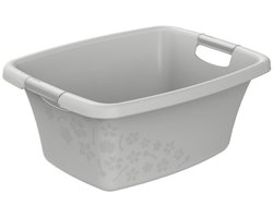 Rotho - Wasmand - 25 liter - Bloemen grijs