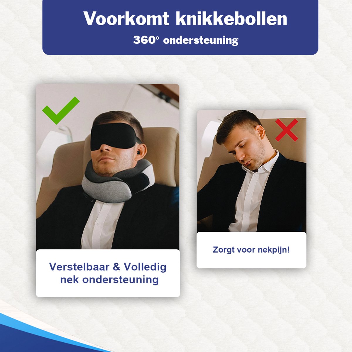 2-pack Opvulbaar Reiskussen Zacht Fluweel Invulbaar Vliegtuignekkussen met Riemen, Perfecte Ondersteuning voor Nek en Rug, Ideaal voor Frequente Reizigers, Geweldig