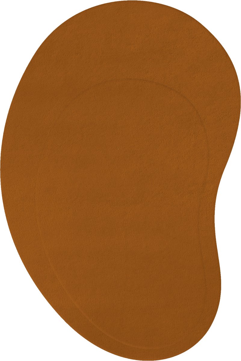 Layered Residue Dark Ochre Vloerkleed - 180 x 270 cm - Geel - Organisch - Wol - Eetkamer, Woonkamer, Slaapkamer - Effen - Modern