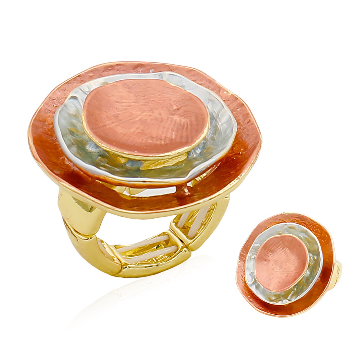 Damesring – Moderne Ring met Kleurrijke Emaille – Milieuvriendelijke Legering