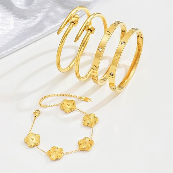 Gepersonaliseerde Armband 2 Muntjes Goud Kleurig Gepersonaliseerde Armband 2 Muntjes Goud Kleurig