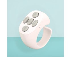 Bluetooth Ring - Slimme Bediening voor je Smartphone - TikTok YouTube Camera Snapchat - iPhone & Android & iPad - Wit - Scroller en Afstandsbediening voor Smartphone en Tablet