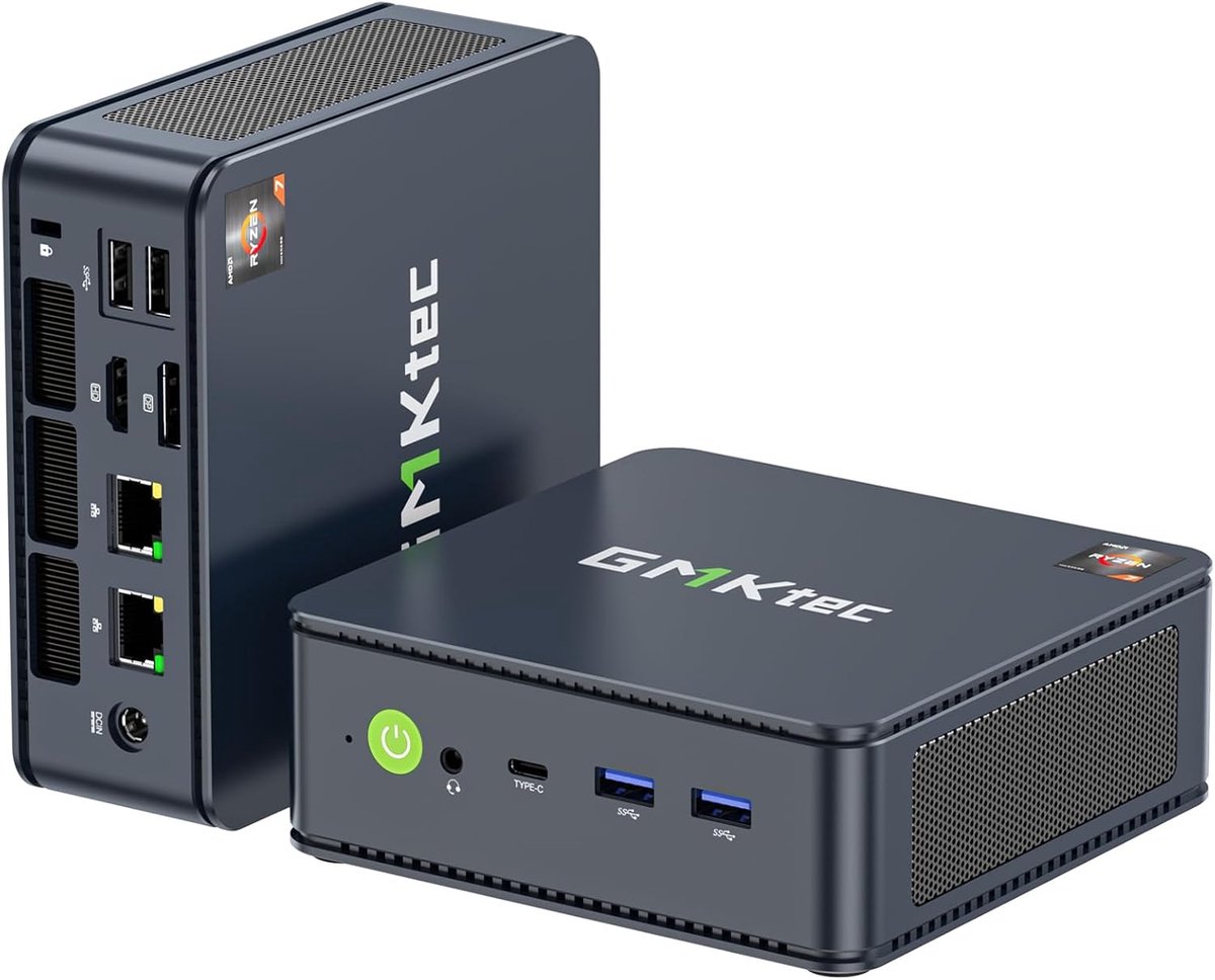 GMKtec Model：M5 plus T16➕512GB GMKtec M5 Nucbox Plus Mini PC - AMD Ryzen 7 5825U - 32GB RAM - 1TB