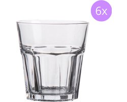 Waterglazen – (270 ml) – Set van 6 – Transparant glas – Drinkglazen / Sapglazen – Limonadeglazen