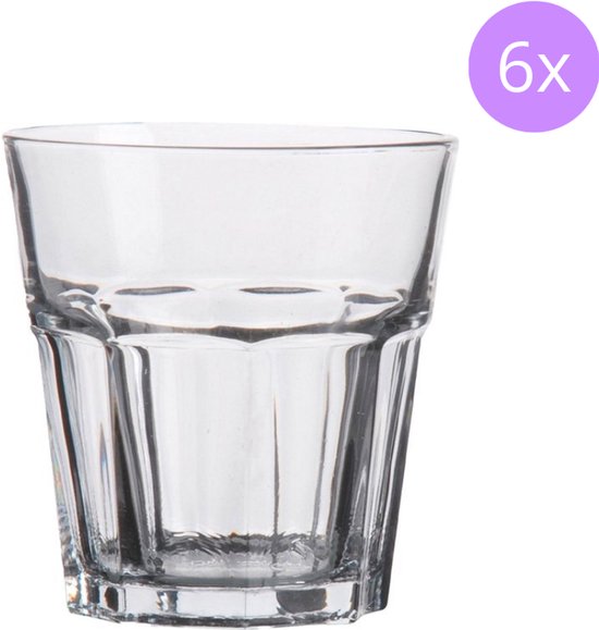 Waterglazen – (270 ml) – Set van 6 – Transparant glas – Drinkglazen / Sapglazen – Limonadeglazen