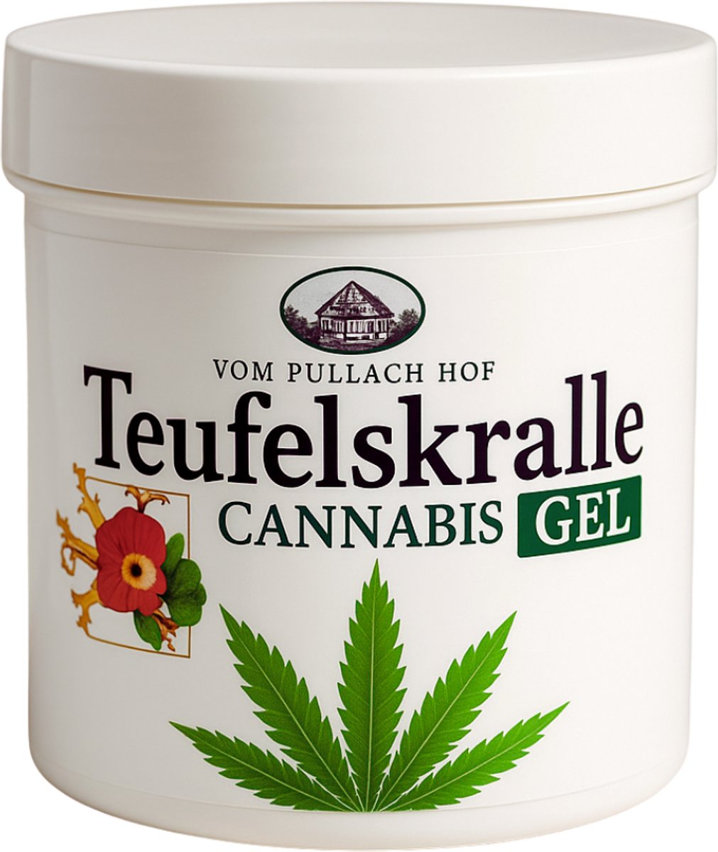 Duivelsklauw Cannabis Gel - 250 ml - Kalmeert en Ontspant - verlicht ontstekingsprocessen en verzacht spier- en gewrichtspijn - verhoogt de bloedtoevoer - Hof - PH
