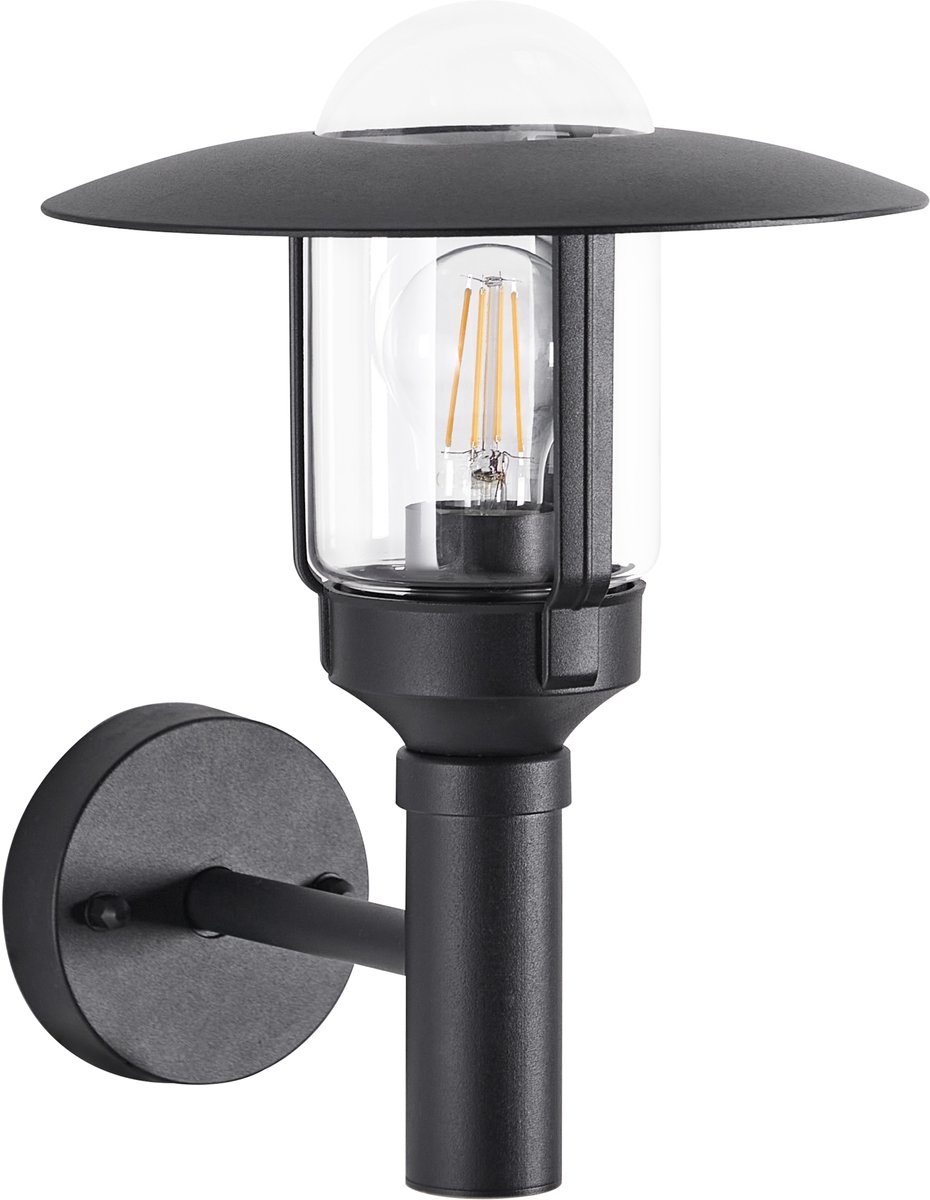 TIZU - Tuin wandlamp - Matzwart - Metaal
