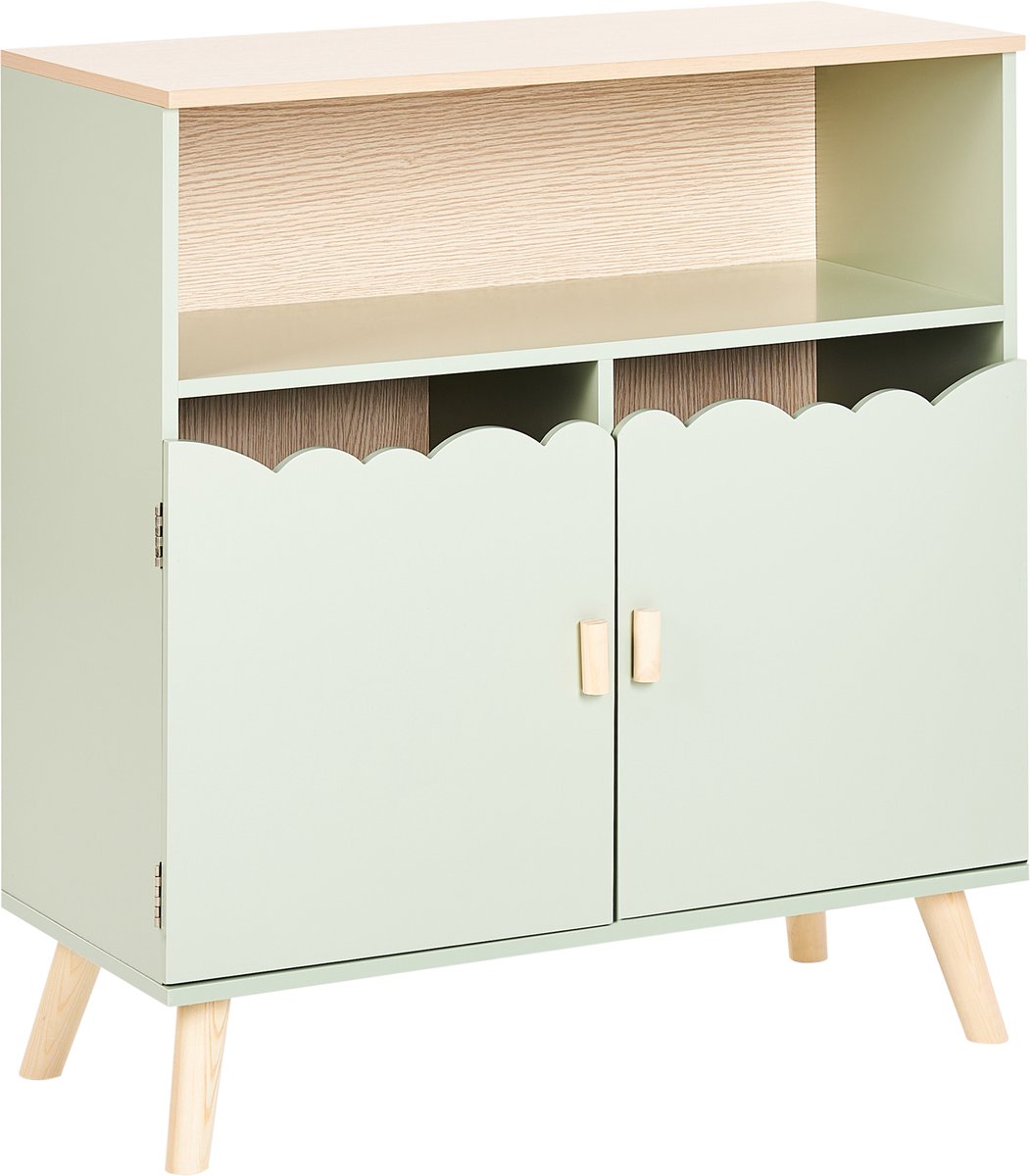 BELIANI LACKEY - Dressoir 2 deuren - Lichtgroen - MDF