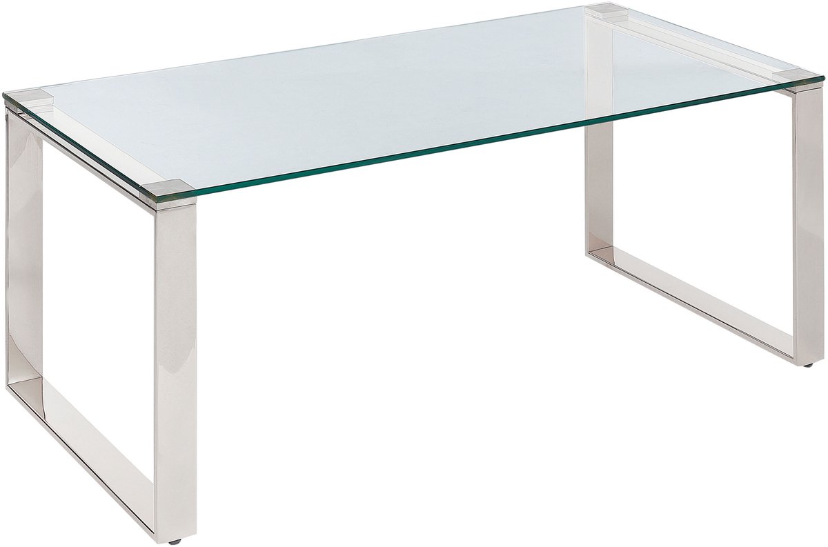 TILON - Salontafel - Zilver - Veiligheidsglas