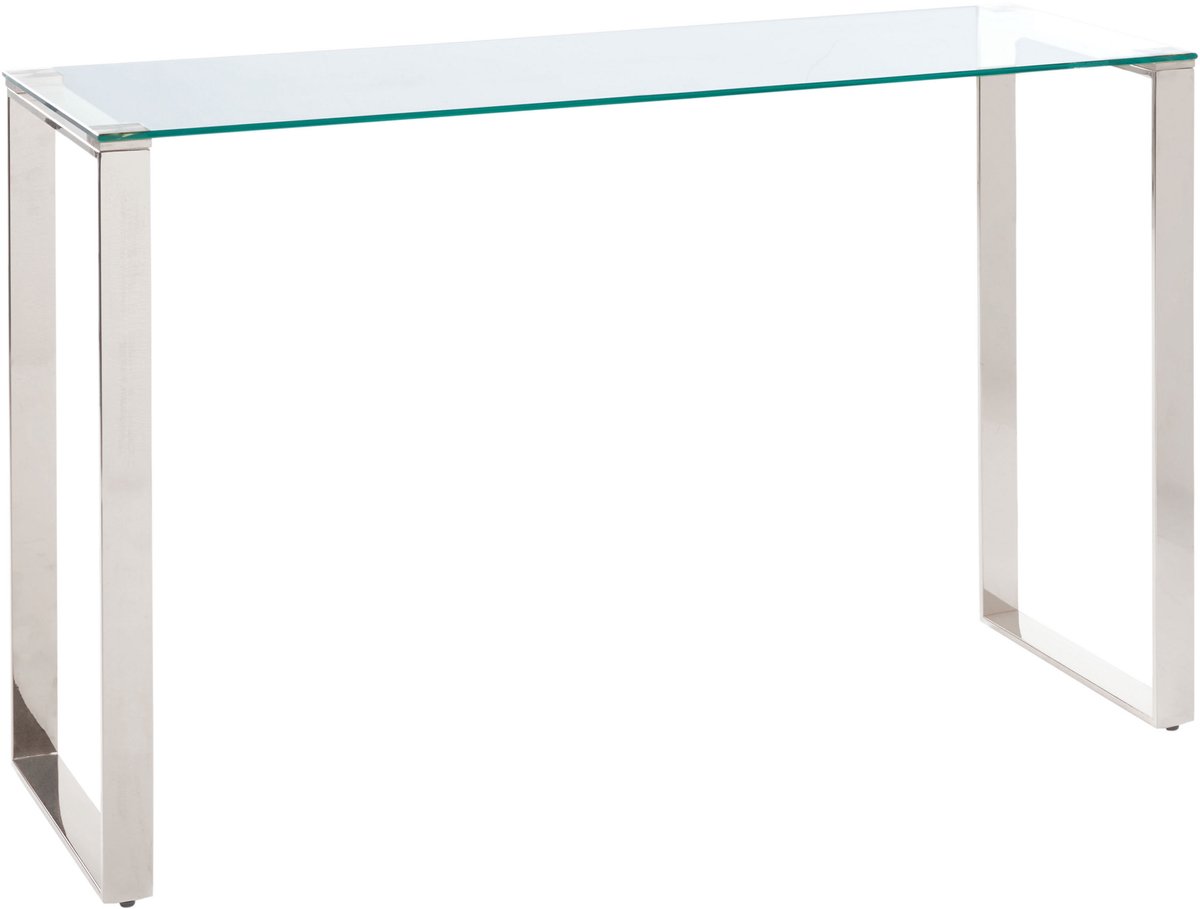 TILON - Sidetable - Zilver - Veiligheidsglas