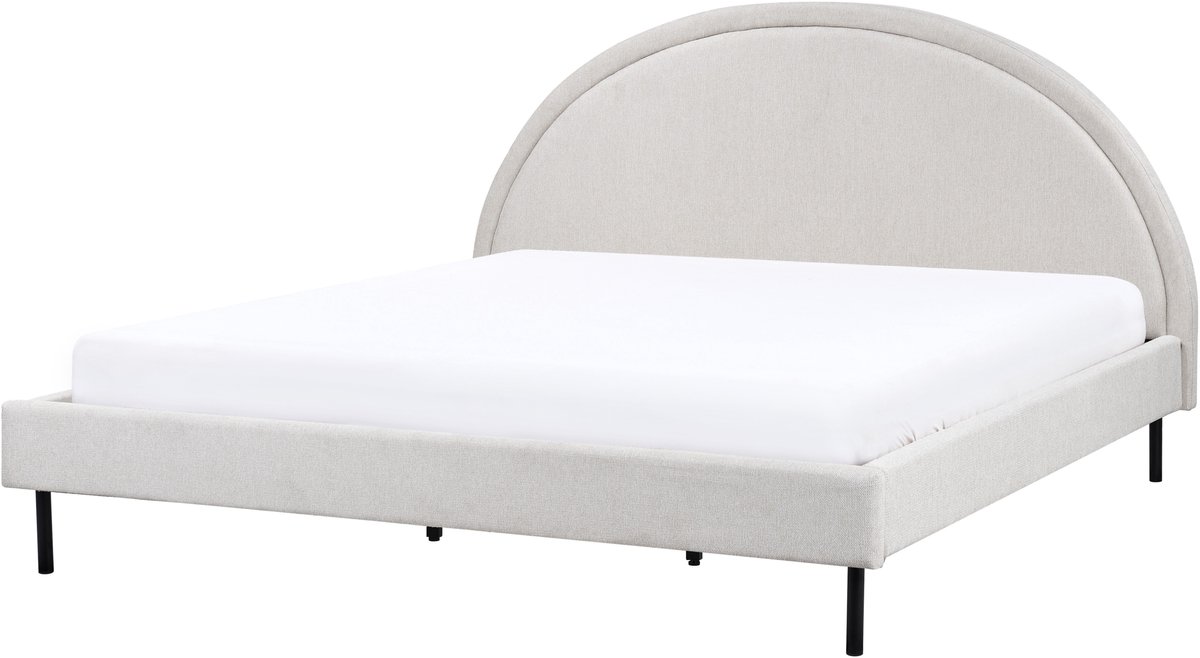 BELIANI MARGUT - Bed - Lichtgrijs - 180 x 200 cm - Polyester