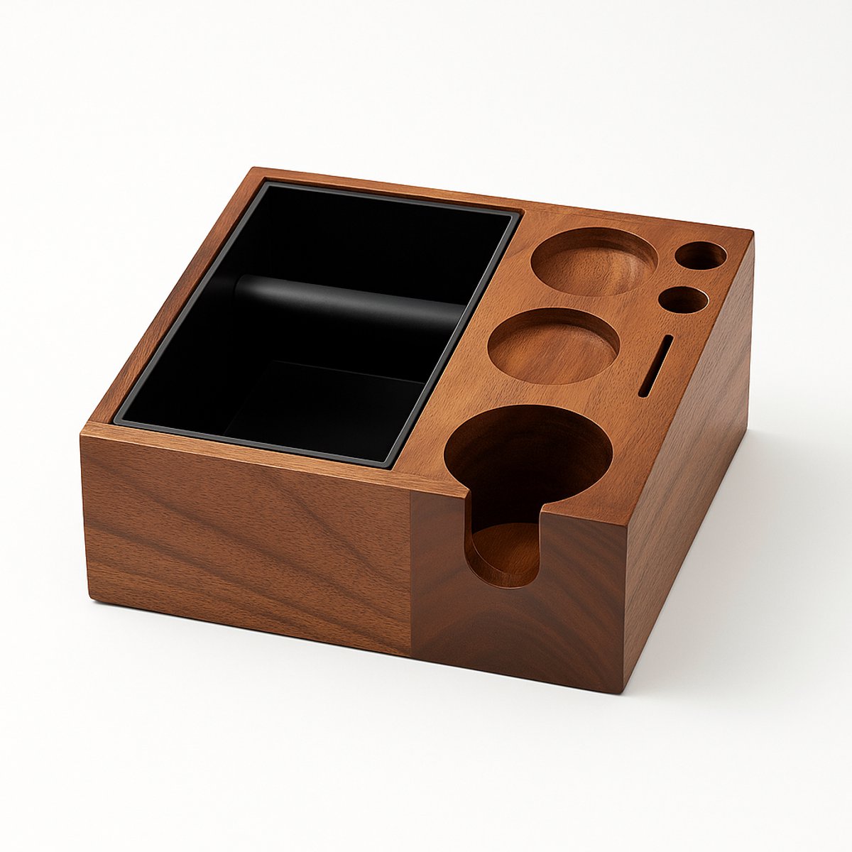 Adore Maison Barista Knockbox / Tamper Station – Organizer voor Espresso Tamper, Verdeler, Schoonmaakborstel en Accessoires - Inclusief knockbox