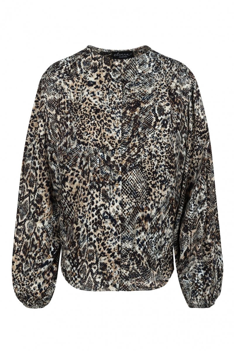 Elvira blouse Sanne - Navy snake