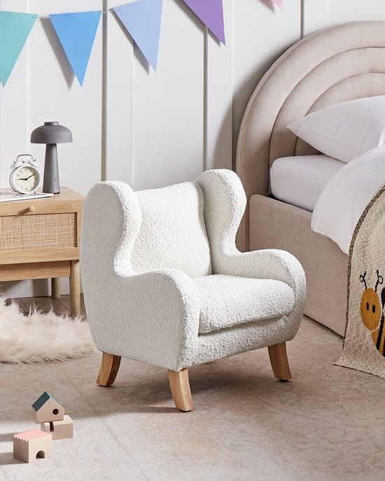 BELIANI FARUM - Kinderfauteuil - Gebroken wit - Bouclé van Merkloos — afbeelding 5