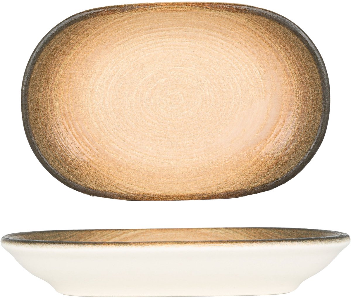 ID Fine Serveerschaal - Canyon - Porselein - 14 cm - set van 2