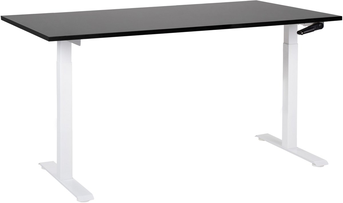 DESTINES - Verstelbaar bureau - Zwart/Wit - Spaanplaat