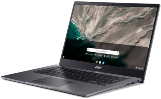 Acer Chromebook CB514-1W-353X Intel® Core™ i3 i3-1115G4 35,6 cm (14") Full HD 8 GB LPDDR4x-SDRAM 128 GB SSD Wi-Fi 6 (802.11ax) ChromeOS Duits Grijs - Acer - Hoofdafbeelding