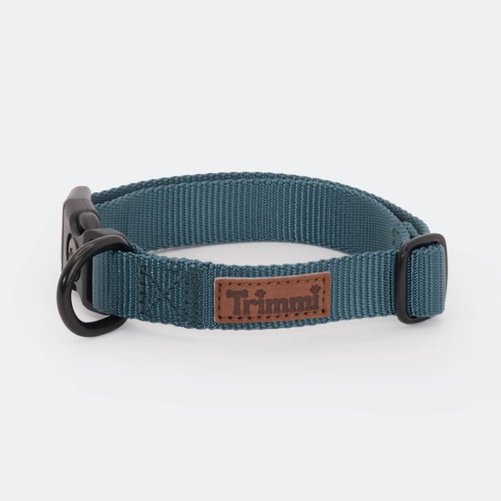 Nylon halsband petrol - maat XXS - halsband hond - honden halsband - halsband - hondenhalsband met naam - halsbanden, riemen & tuigen - halsband puppy - halsbanden - hond - hondenhalsband kleine hond - Trimmi