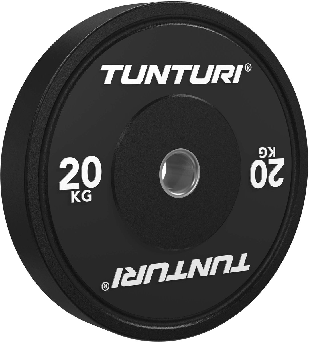 Tunturi Platinum bumperplates - Halter gewichten - Halterschijven - 1x 20kg - Zwart