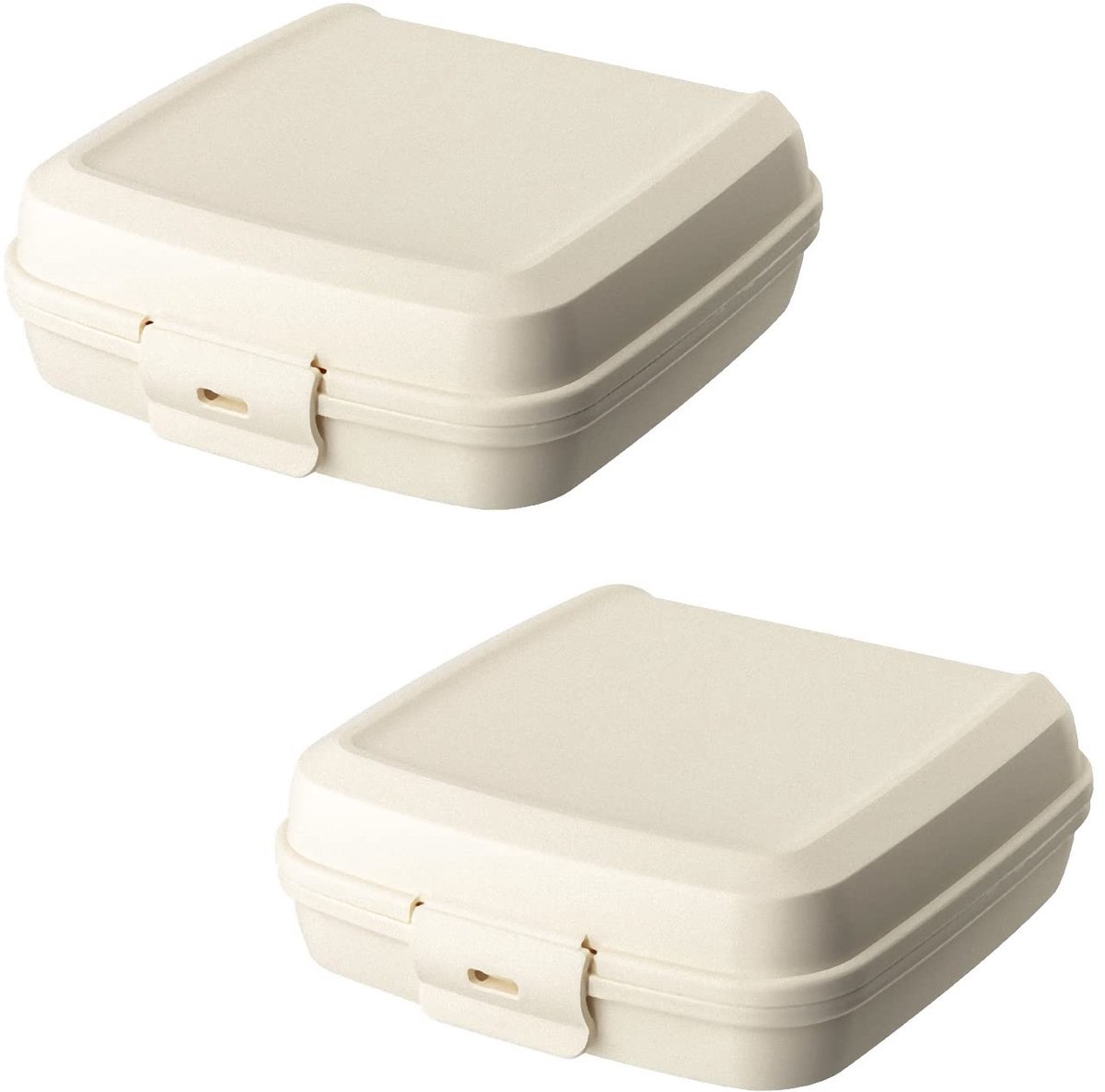 Ibenzoa® Set van twee compacte BPA-vrije lunchboxen voor school en werk