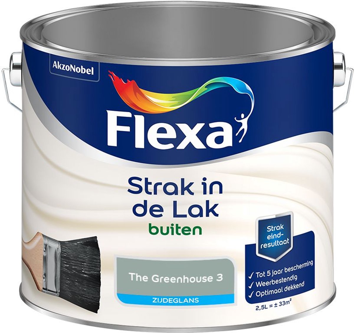 Flexa - Strak in de Lak Buitenlak Zijdeglans - The Greenhouse 3 - Mengverf - 2.5 L