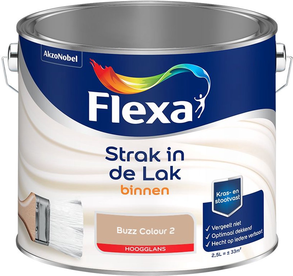 Flexa - Strak in de Lak Binnenlak Hoogglans - Buzz Colour 2 - Mengverf - 2.5 L