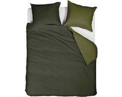 Beddinghouse Warm dekbedovertrek - Tweepersoons - 200 x 200/220 cm - Groen