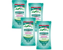 Sanytol Desinfecterende Doekjes – 120 Stuks per Verpakking – verwijdert 99,9% van bacteriën en virussen – 4 stuks