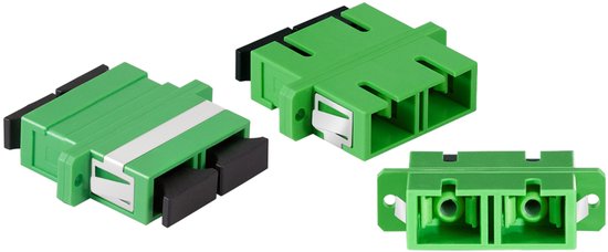 LogiLink glasvezel koppelingsset, 2x SC Duplex, met flens, groen