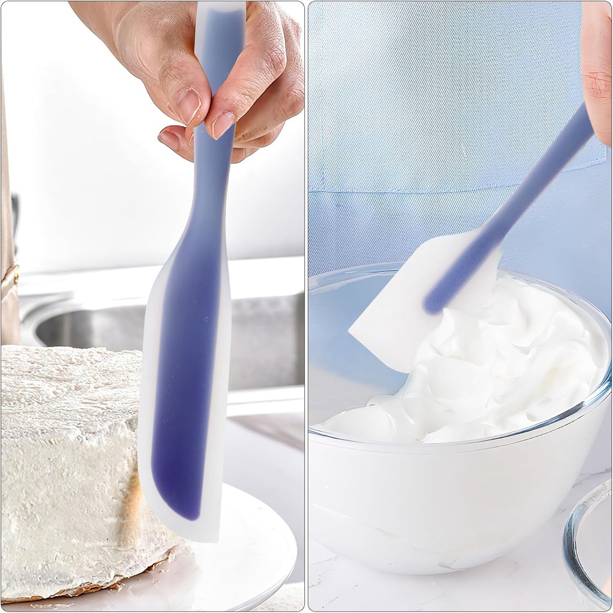 Mini Siliconen Spatel Set Kleine Pot Spatel Met Lange Handvat Make-upspatel (B-6 stuks