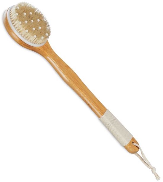 Doodadeals® Bad Borstel met Noppen – Lange Steel voor Gemakkelijk Bereik - Rug Scrubber - Rugborstel - Doucheborstel - Badborstel - Scrub Rug - Scrub Borstel