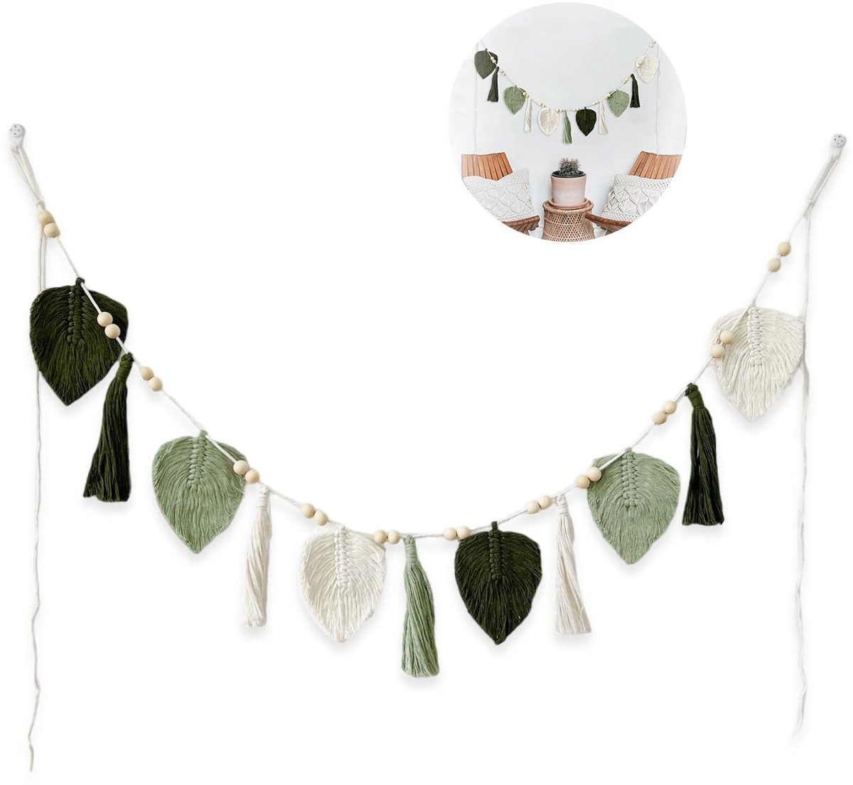 Azomor® Stijlvolle en handgemaakte boho wanddecoratie met houtaccenten
