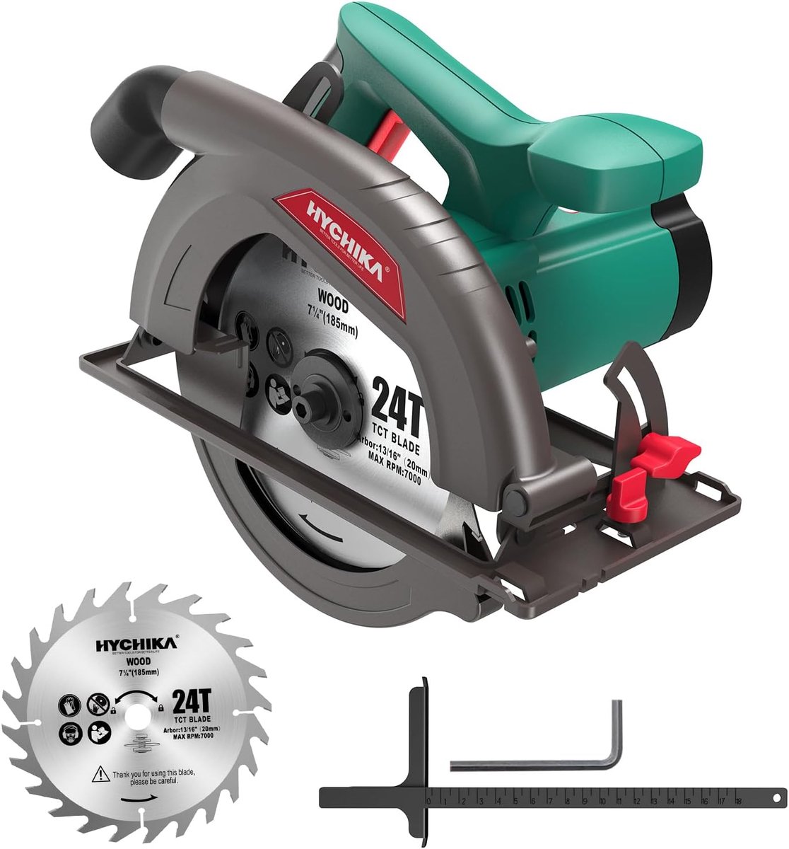 Krachtige Cirkelzaag met 1300W Motor en 185 mm Zaagblad voor Houtbewerking