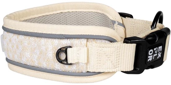 duvoplus EXPLOR Ultimate Fit halsband Control Fashion voor honden S-34-38cm antique white