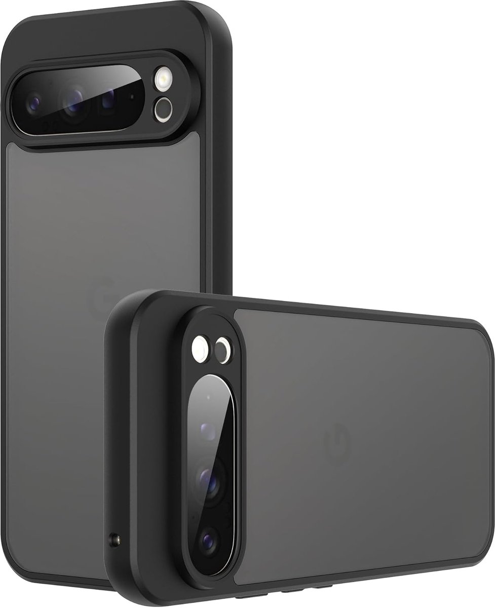 Flexibel Siliconen en Hard Acryl Hoesje voor Google Pixel 9 Pro XL - Zwart