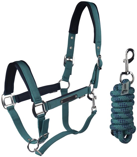 Horka Classic Delight Halster En Halstertouw Groen,Blauw Extra Full