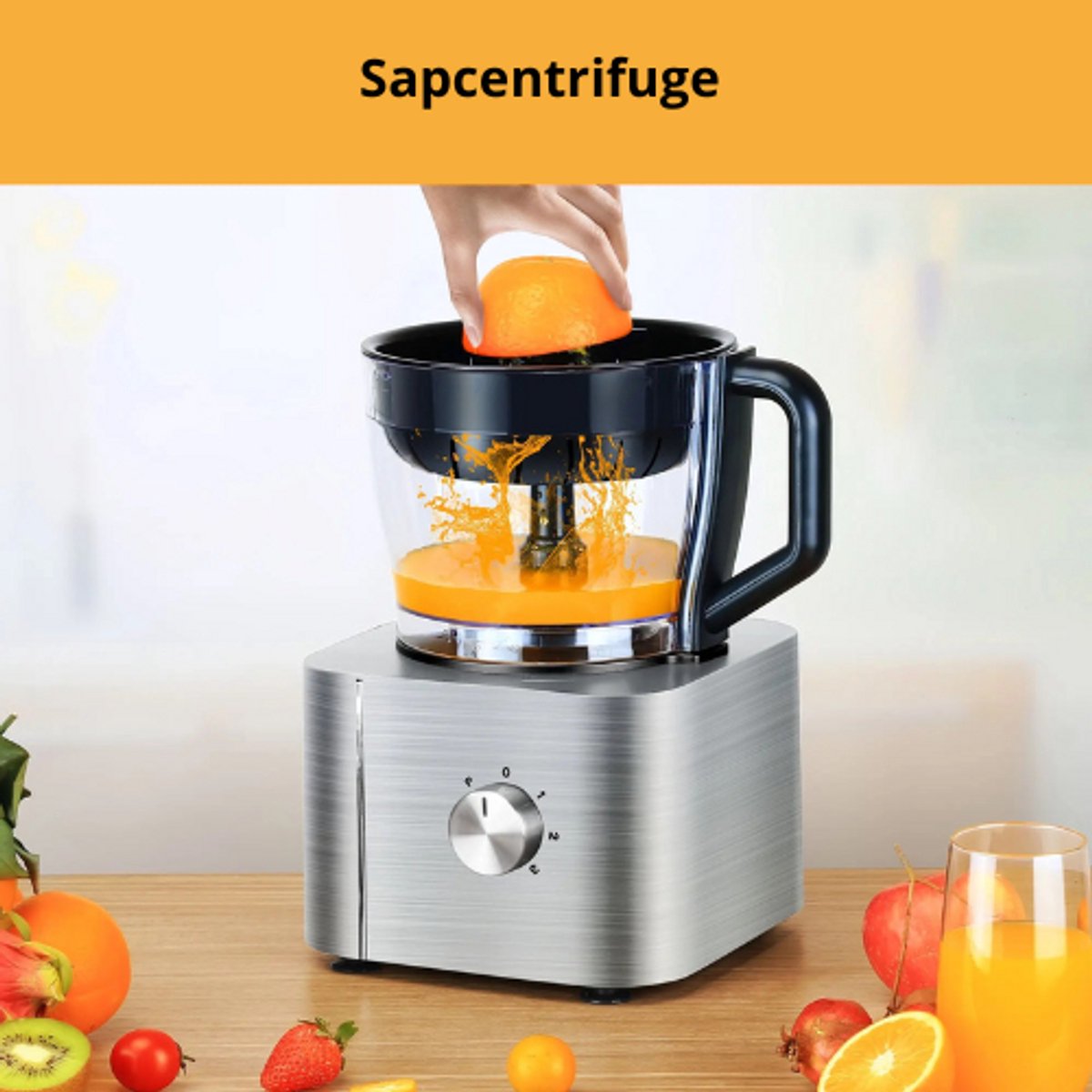 Hennova Keukenmachine - Blender - Mixer - Foodprocessor - Antislip voetjes - Gemakkelijk te gebruiken - Verschillende snelheden - 1100W - Zilver – foto 8