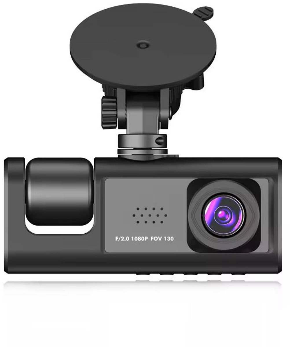 Dashcam 3-in-1 Lens, HD 1080P – Voor, Achter & Binnen Camera – Nachtzicht, G-Sensor, Parkeerbewaking, Loop Recording – Universele Car DVR Video Recorder – foto 3