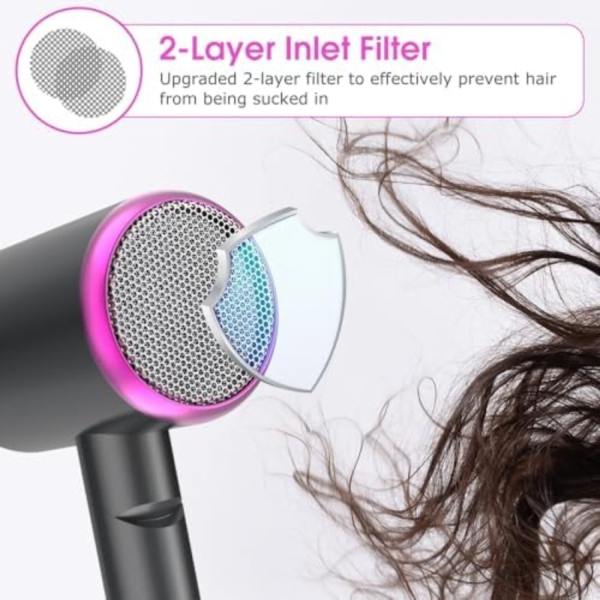 2400W Opvouwbare Reisföhn met Ion Technologie - afbeelding 3