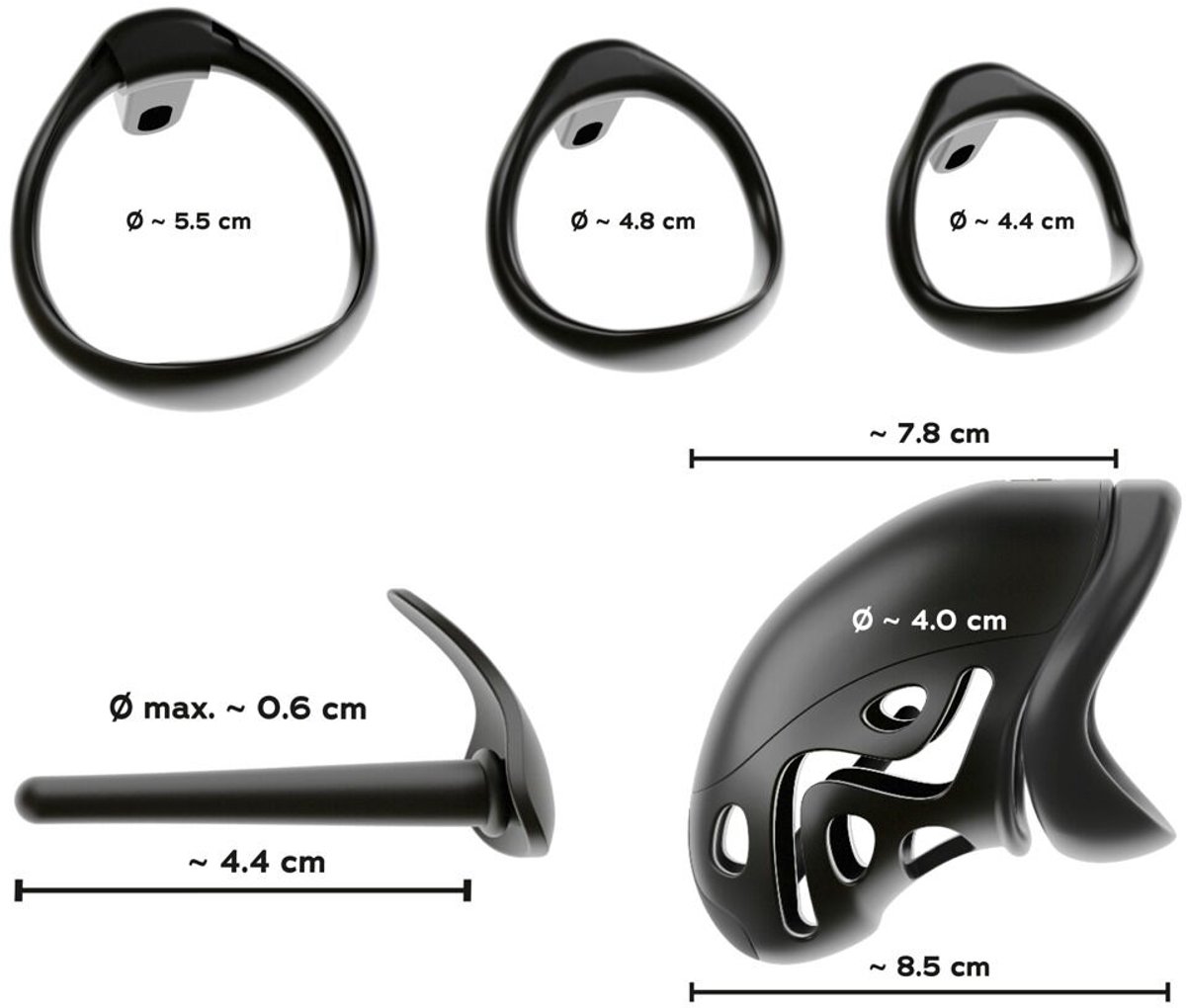 Penis Kooi Met Dilator Voor Extra Urethrale Stimulatie - Kuisheidkooi Met 3 Maten Ringen - Chastity Voor Langdurig Gebruik