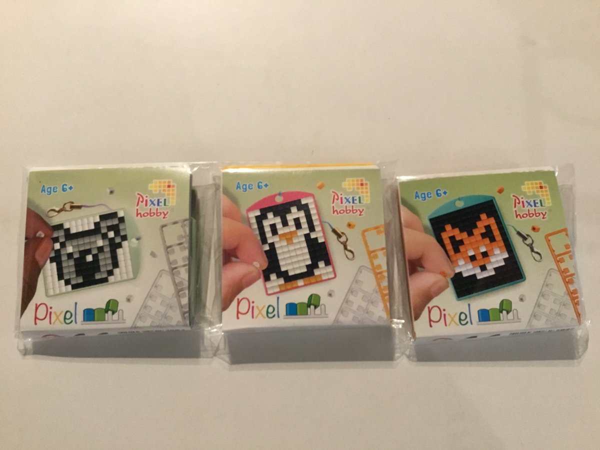 SET 3 PIXELHOBBY MEDAILLONS KOALA-PINGUIN-VOS