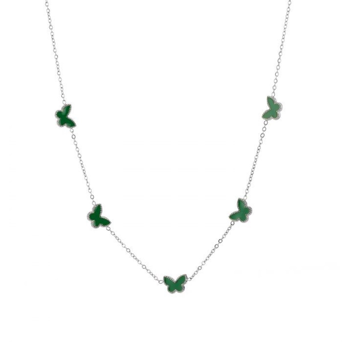 ketting met vlinders - RVS - cadeau tip