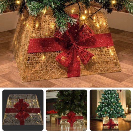 Kerstboomrok met Kerstverlichting 45×45 cm
