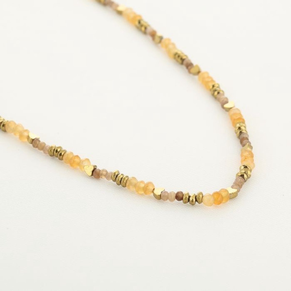 ketting met hartjes - hand gemaakt - kralen - dames - stainless steel - cadeau tip